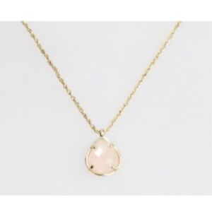 Kendra Scott Gold and Pink Teardrop Necklace